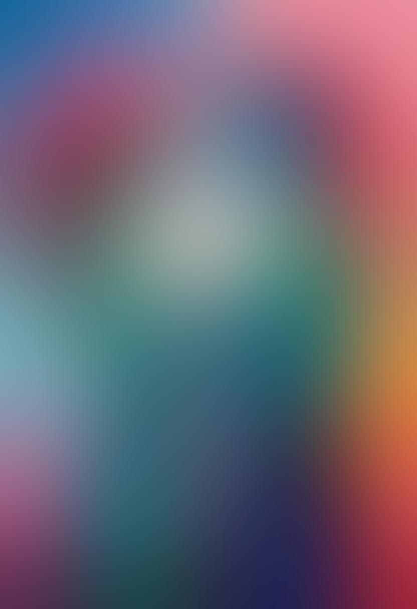 A visual representation of a couple's evolution, starting with vibrant images of passion symbolized by heart motifs and romantic elements, transitioning to serene and harmonious scenes portraying platonic friendship such as shared laughter and trust. The background should gradually shift from warm reds and pinks to cool blues and greens, symbolizing this deeper understanding. Include abstract shapes to represent evolving dynamics and soft expressions. painting. vibrant colors. soft gradients.